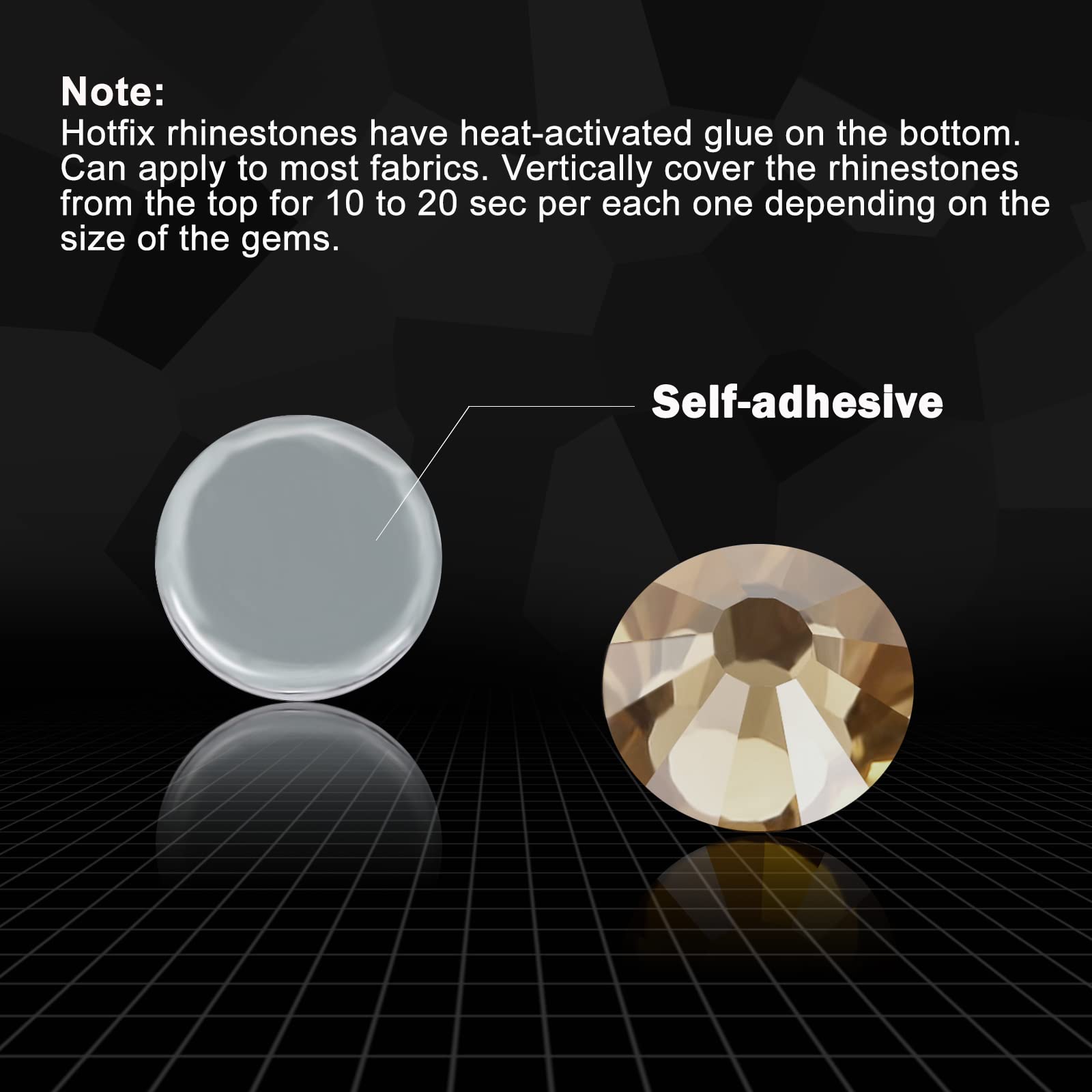 Hotfix Lot De 6 Patchs Thermocollants En Strass Pour