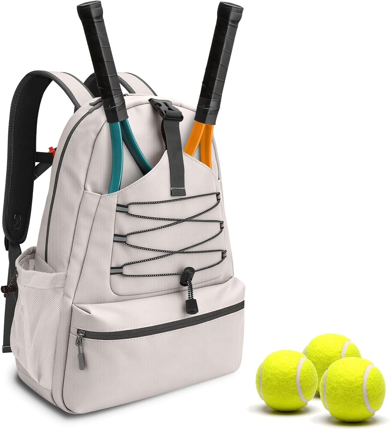 SAN LIKE Pickleball Bag Backpack for Men Women，Large Pickle Ball Paddle Bag Fits 2 to 4 Paddles,Sports Duffle Bags with Shoe Compartment and Pocket