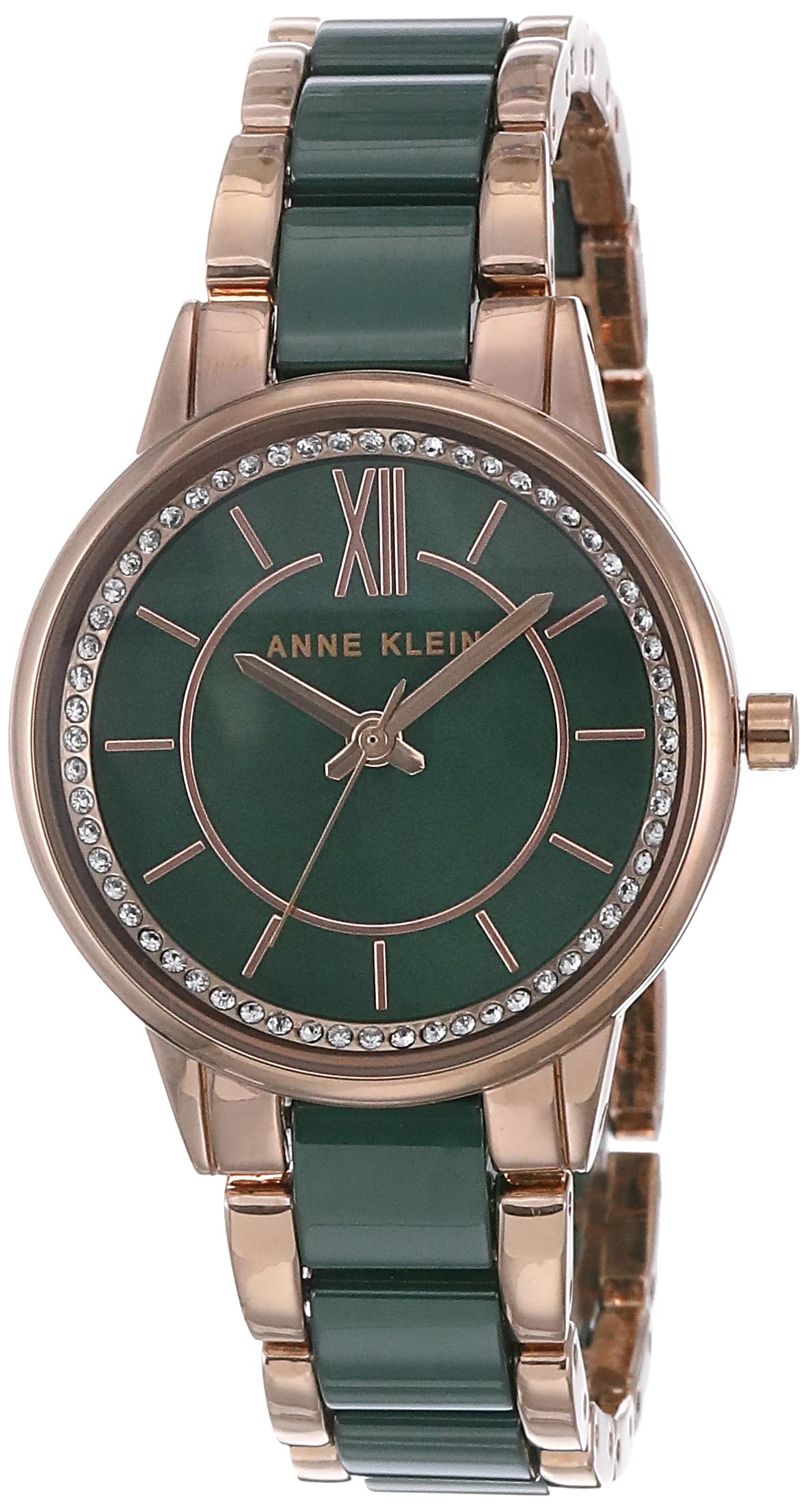 Anne Klein Quartz Analog Green Dial Ceramic Strap Watch for Women-AK3344GNRG (B0CSK8F98Z) Amazon Price History, Amazon Price Tracker