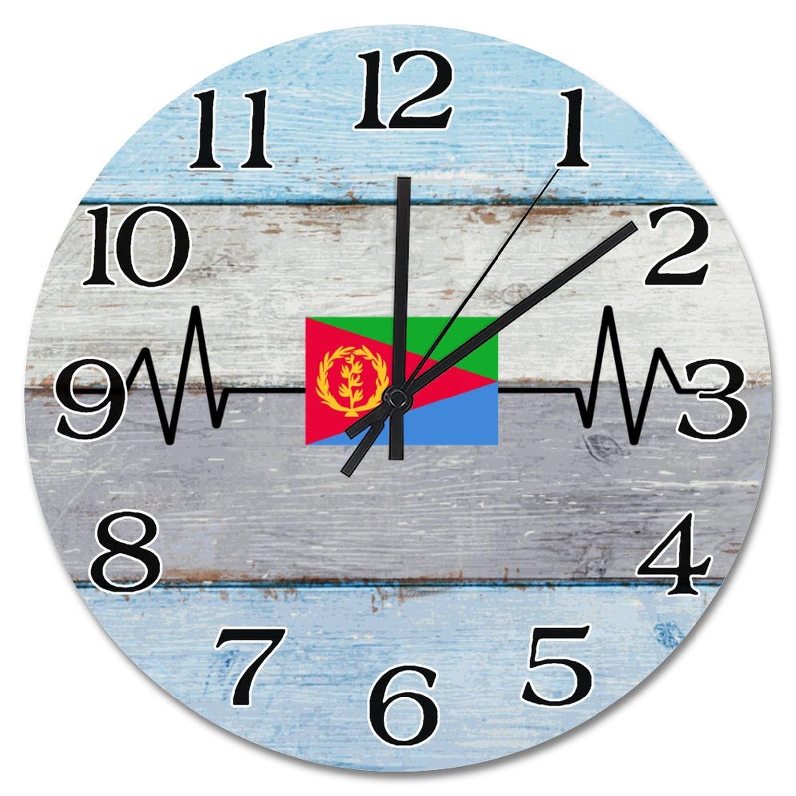 Horloge murale Érythrée silencieuse pour sublimer le salon ou un bureau