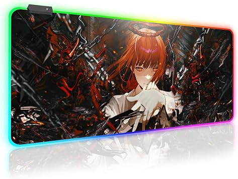 RGB Anime Mouse Pad, Water Resist Keyboard Pad