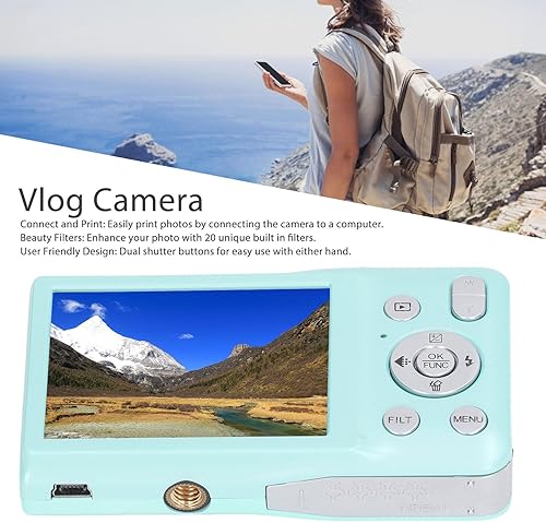 Miniatura 2 de Cámara digital 8K, cámara selfie con zoom 16X, enfoque automático con pantalla HD de 2.7 pulgadas para grabación de video fotográfica, cámara
