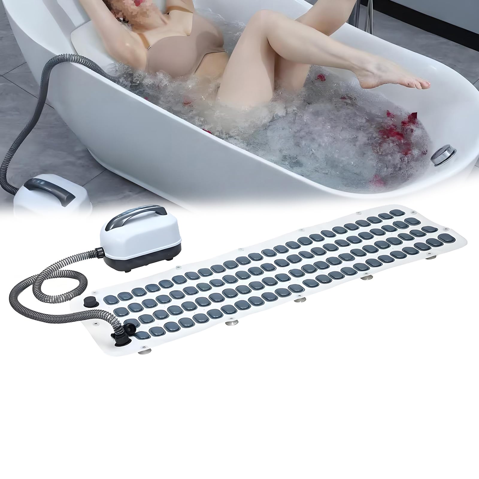Mata do masażu Bath Spa Bubble Mat do wanny Home Surfing Massage Bath Mata do kąpieli Bubble Bath Thermal Massager Machine Spa Wodoodporna antypoślizgowa