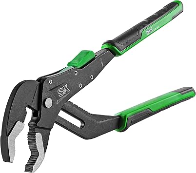 SK 12 Quick Adjust Water Pump Pliers, SureGrip V-Jaw Groove Joint Pliers