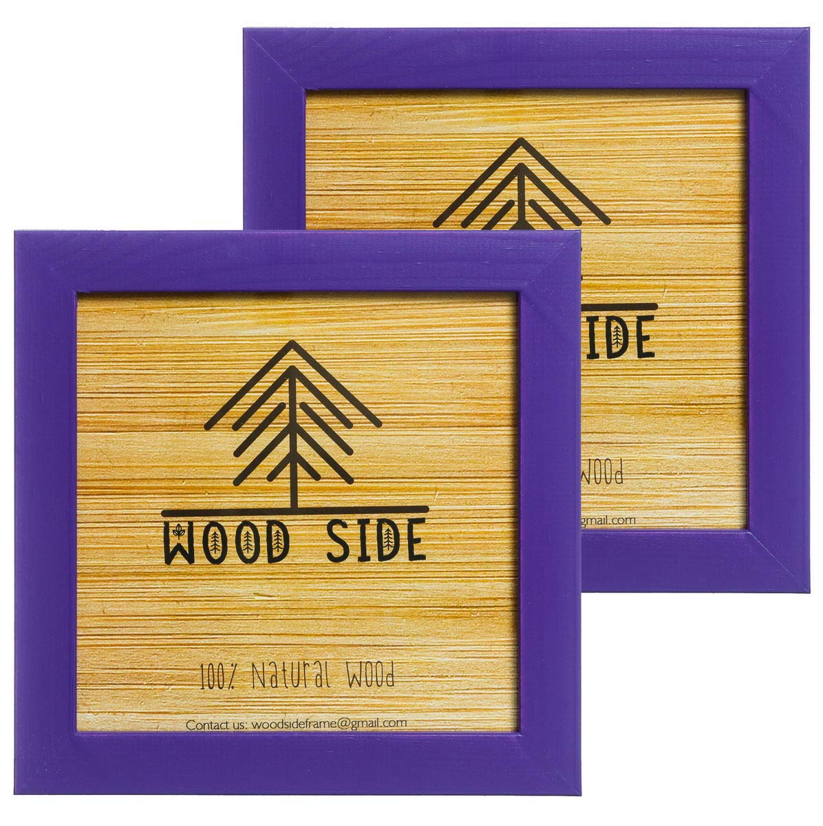 Rustic Wooden Square Pucture Frames 8x8 8x8 Purple