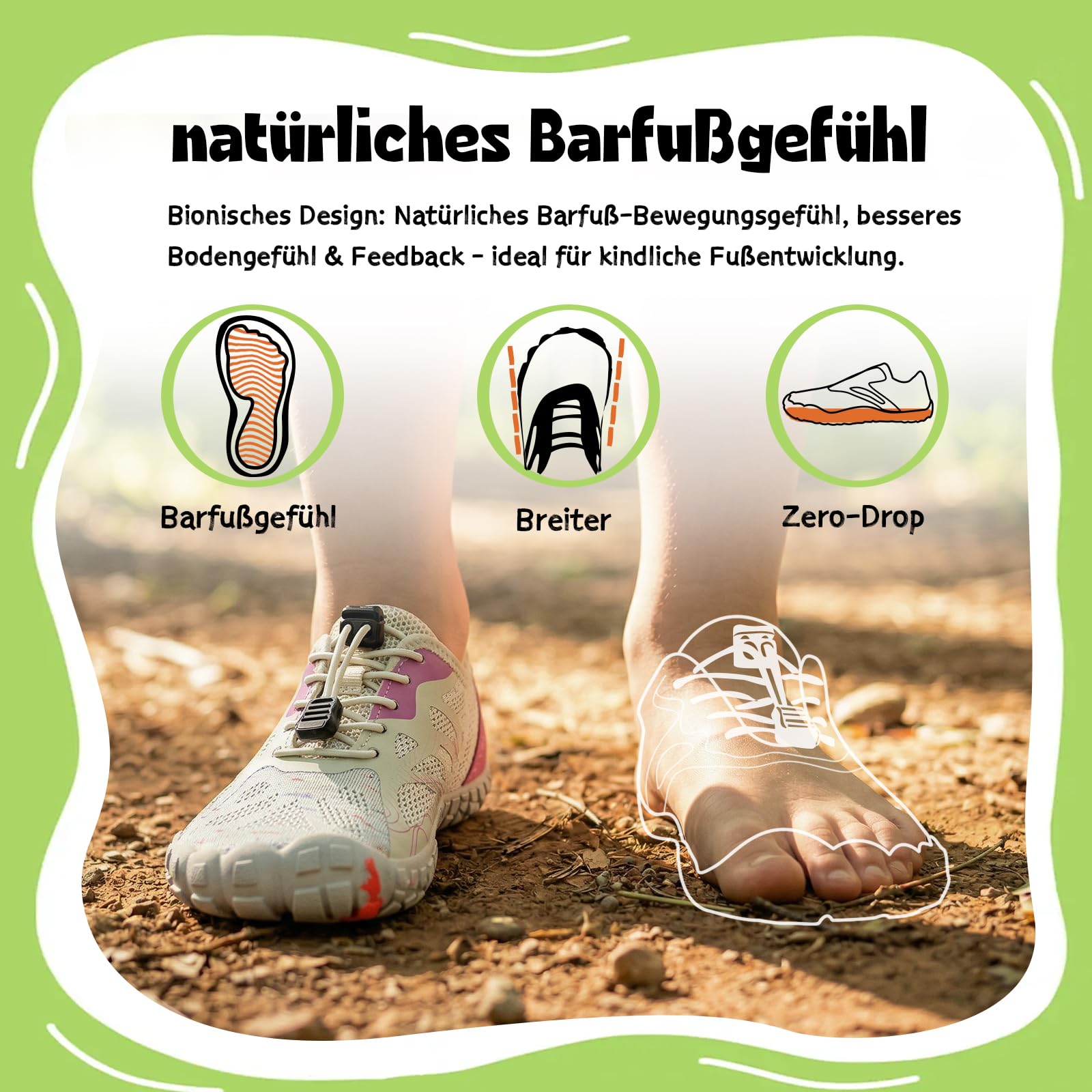 IceUnicorn Niños Barefoot Zapatillas Outdoor Trail Running Zapatillas Playa Niño Niña de Agua Escarpines Antideslizante