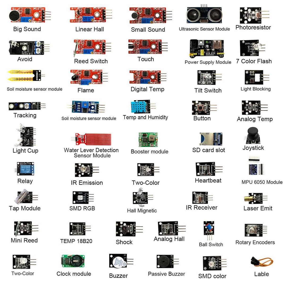 Kit moduli sensore 45 in 1 con tutorial, kit per principianti sensore elettronico compatibile con Arduino