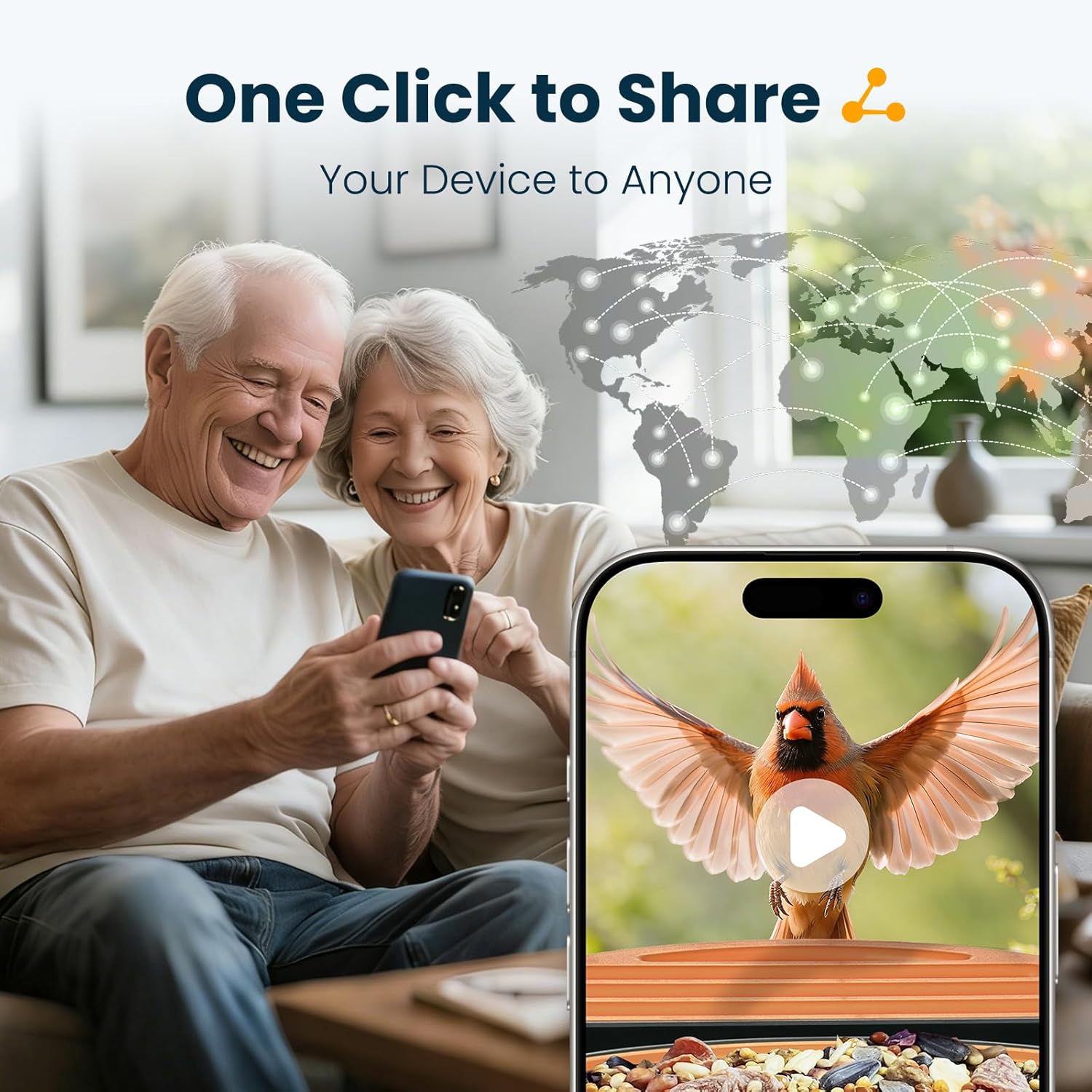 Smart Bird Feeder with Camera, 2.5K UHD Bird Feeder Camera Solar Powerd, Sensitive AI Identification, Instant Alerts Capture Video, IP66 Waterproof for Outdoor, Ideal Gift, Green