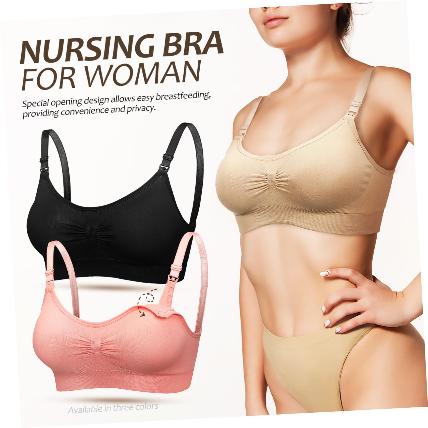 LIFKOME Maternity Nursing Bras Set mit Extendern Still für Schwangere Frauen Atmungsaktiv und Komfortabel für Alltag und Stillen