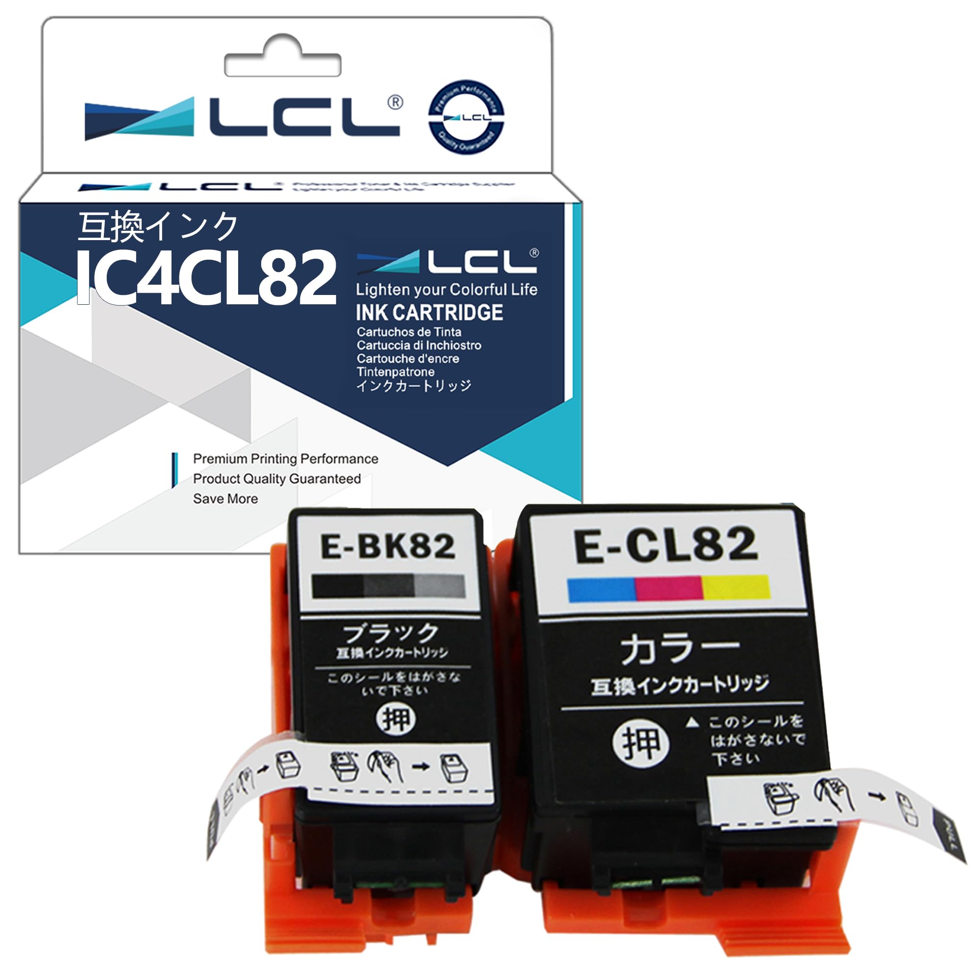 Amazon.co.jp: LCL エプソン用 IC82 ICBK82 ICCL82 増量(4色セット