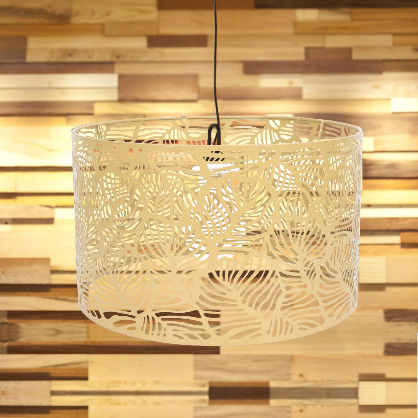Abat-jour Rond Creux en Fer pour Lampe E27 E14 Or