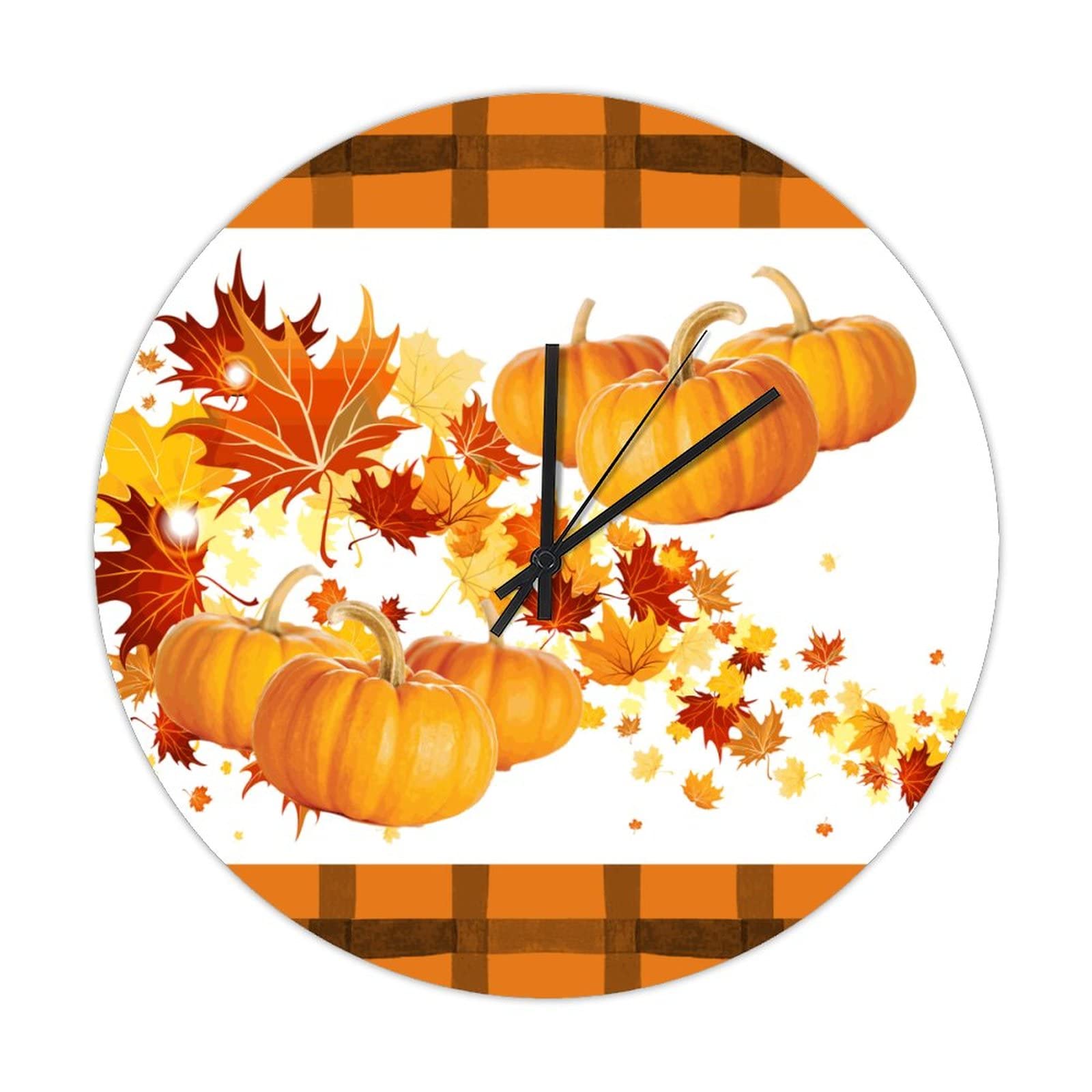 Horloge murale bois citrouille pour décorer la salle de jeux de bébé