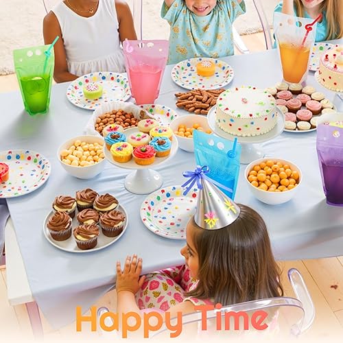 Miniatura 15 de Teenitor 100 bolsas de bebidas, bolsas de bebidas para adultos, bolsas de bebidas con bolsas de jugo de pajita, 100 popotes, bolsas de licor