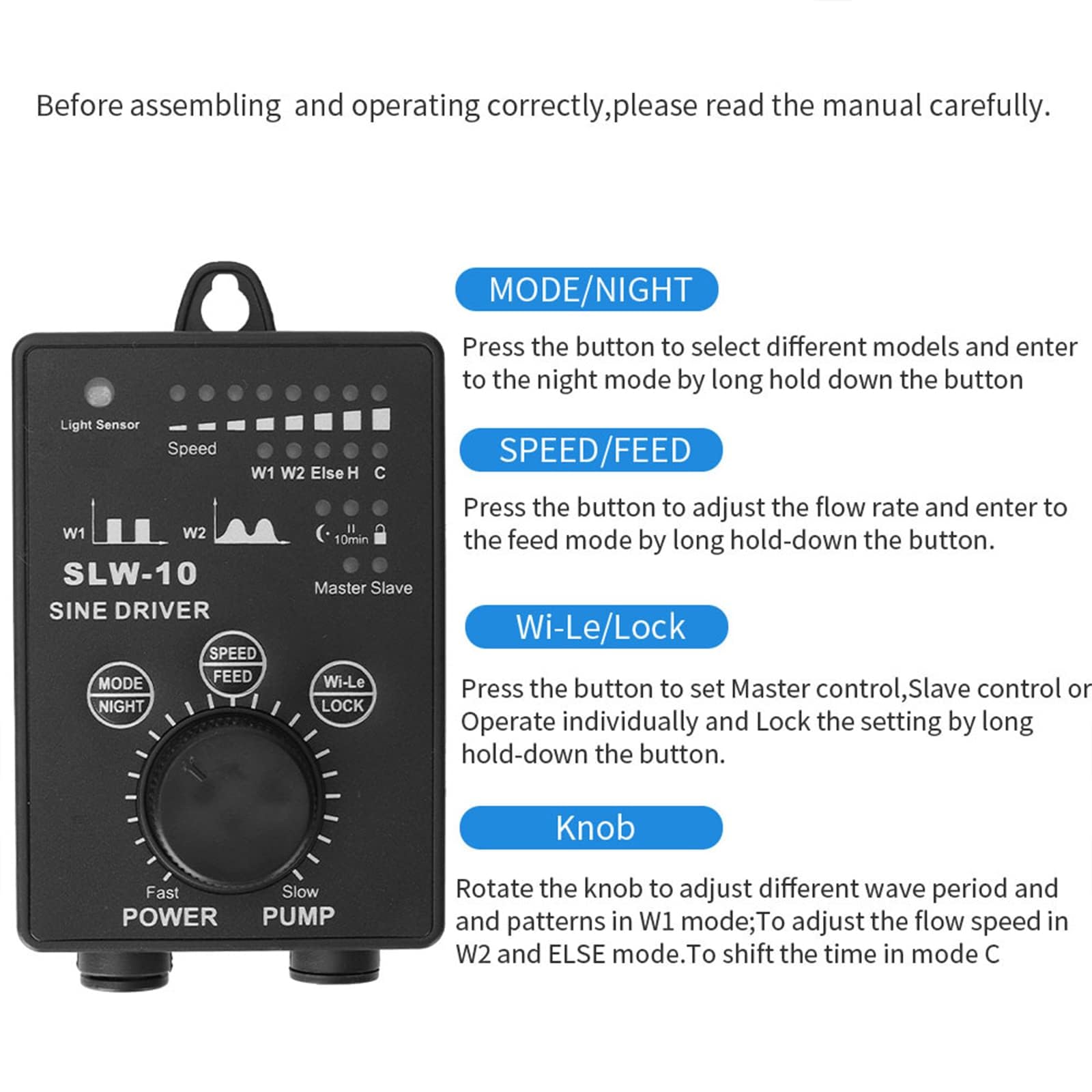 Bomba de Flujo Para Acuario, Bomba Para Hacer Olas con Controlador Inteligente, Protección Contra Combustión en Seco y Silenciosa, Bombas de Circulación Para Peceras, Acuarios, Estanques, Fuentes 30w
