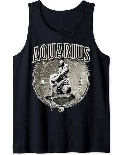 Aquarius Outfit Men Zodiac Sign Aquarius Tank Top