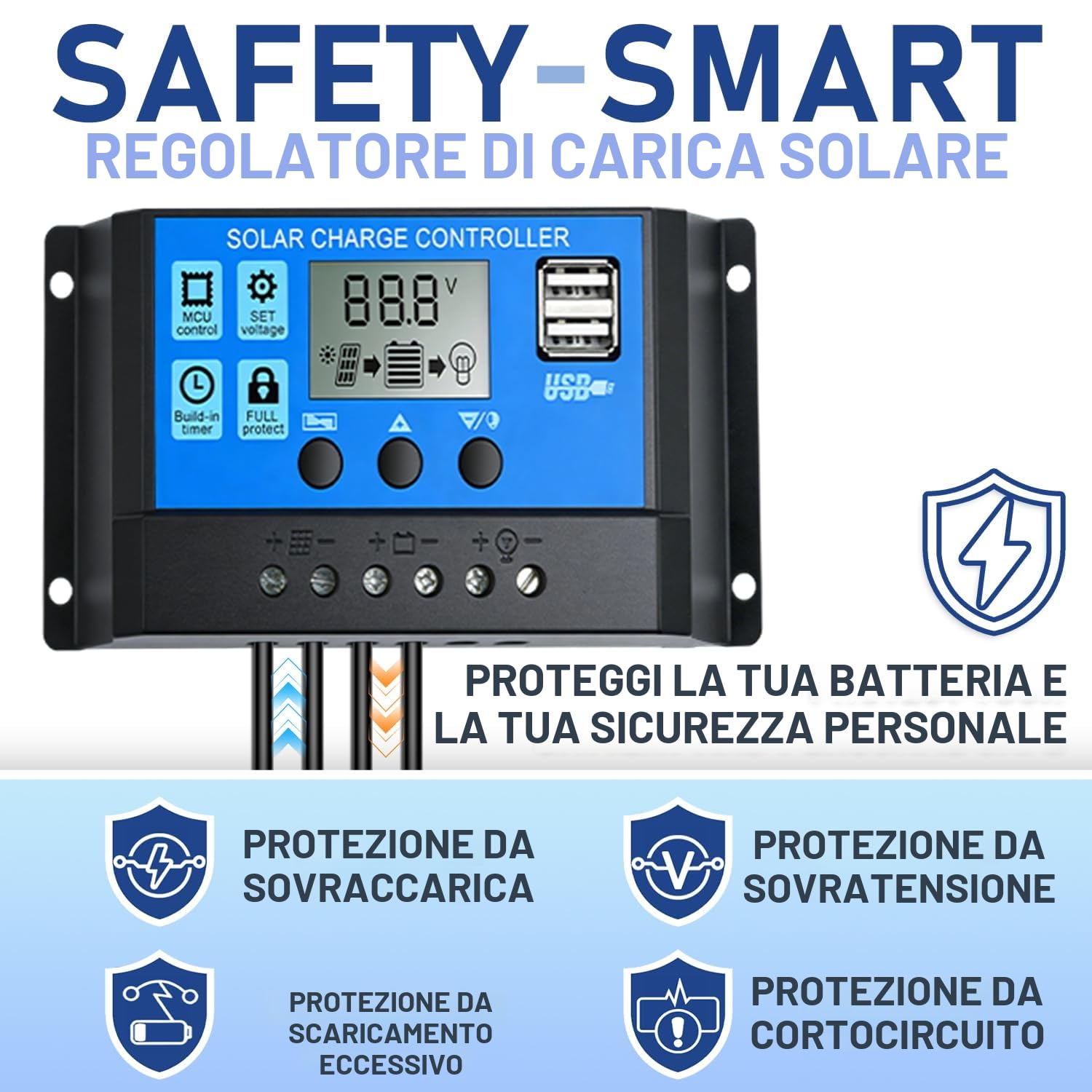 Pannello solare da 100 W, 12 V, pannello solare monocristallino, 100 Watt, con regolatore di carica da 20 A, per carica di energia indipendente da 12 Volt per camper, barca, roulotte, casa