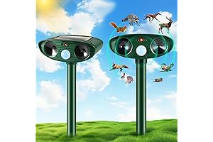 Diaotec Ultrasonic Animal Repeller Cat Repellent Outdoor 2 Pack