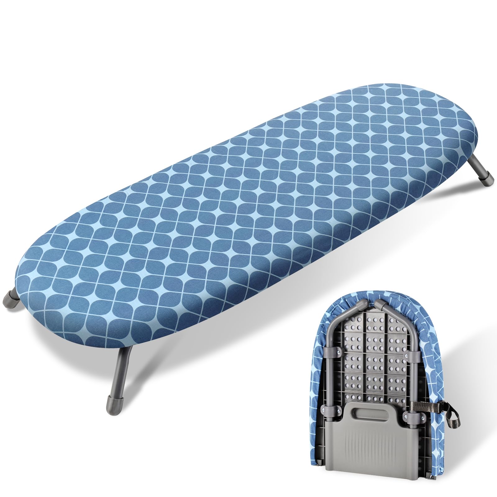 SheeChung Small Ironing Board 12"x32",Foldable Tabletop Ironing Board