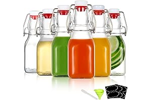YEBODA 4oz Mini Swing Top Glass Bottles