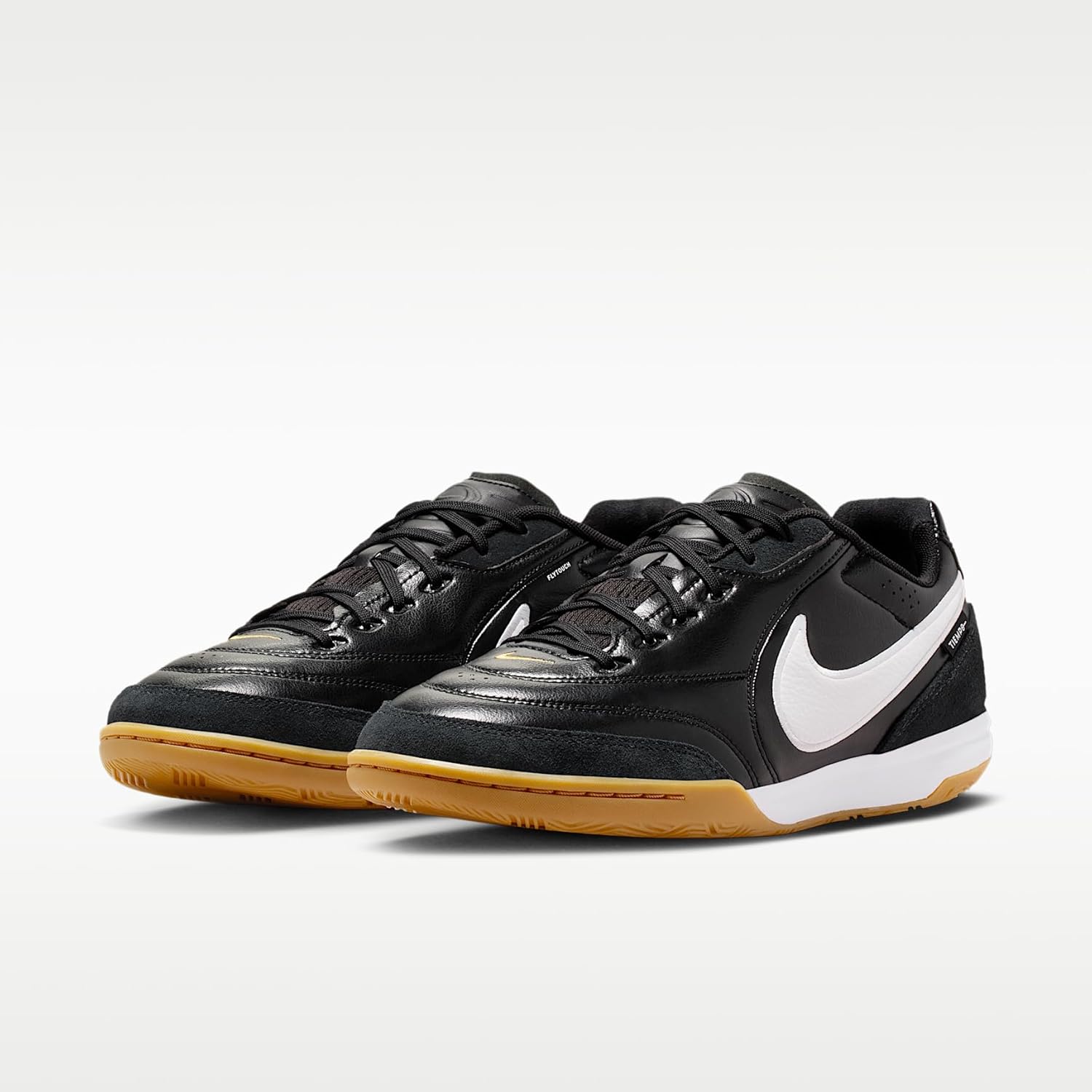 Nike Tiempo Streetgato Indoor/Court Low-Top Soccer Shoes (Black/White)