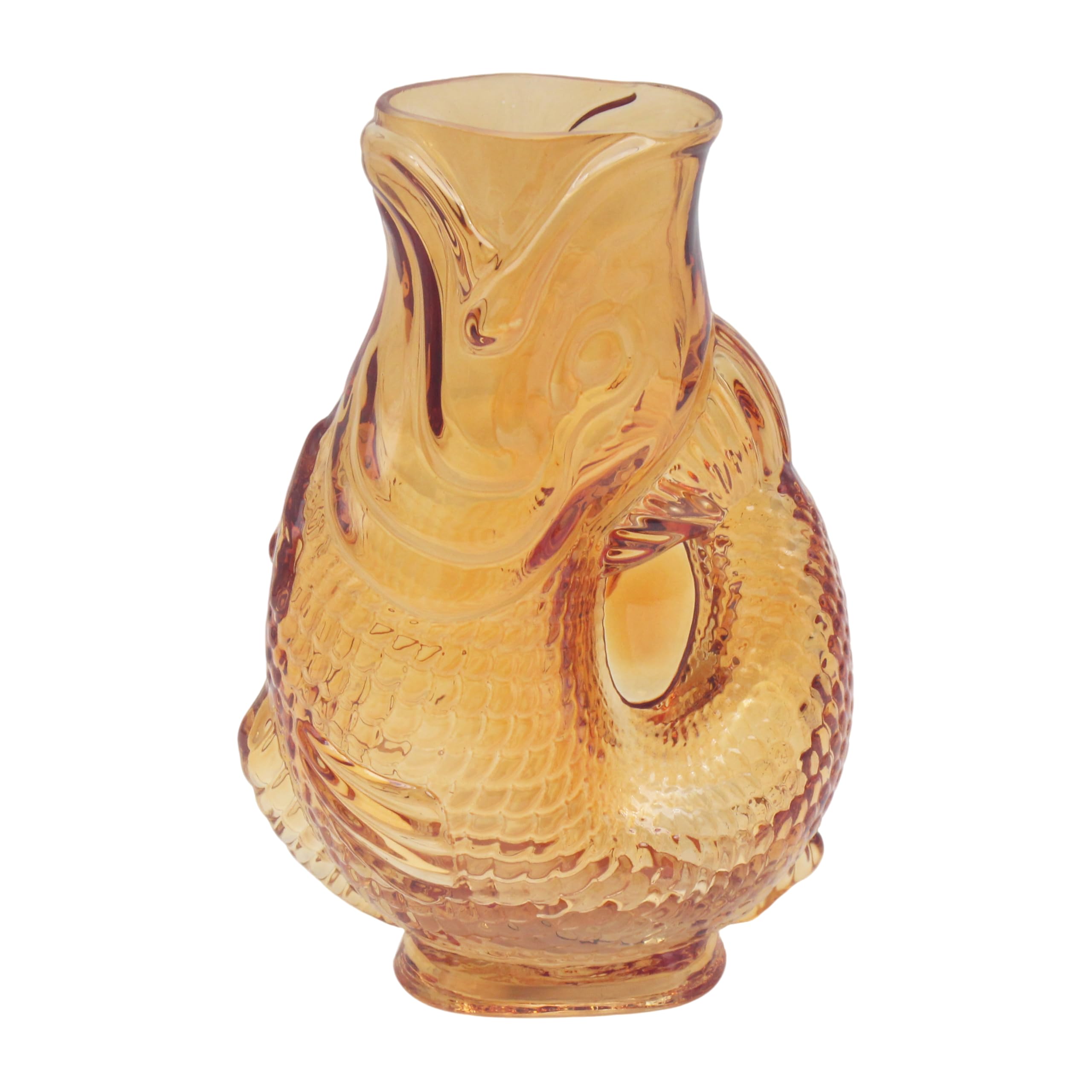 L & P Home & Gifts Fish Jugs & Vases Fish Vase Amber For Home and Kitchen | Lovely Home Décor Daily Use Accessory for Milk, Cream, Juice, and Water | Reusable and Practical Gift for Women and Men