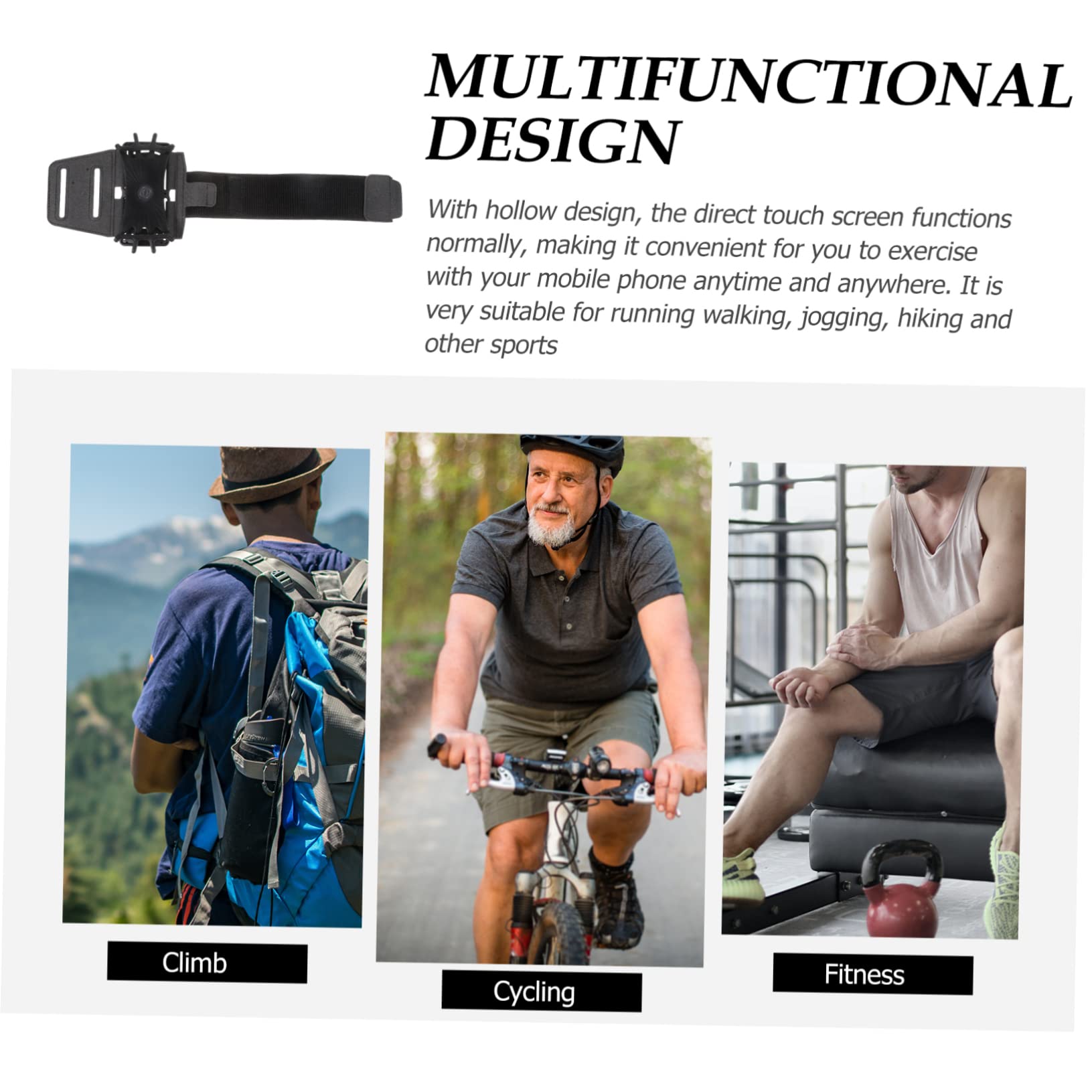 Gatuida Brazalete para Teléfono Móvil Diseño Giratorio y Material de Nylon y Silicona, Soporte Flexible para Correr y Senderismo, Protección y Acceso Táctil Directo