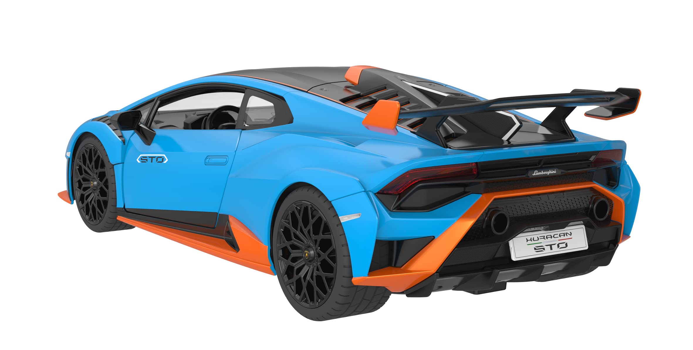 JAMARA Lamborghini Huracán STO 1:14 2,4 GHz - oficjalnie licencjonowany, ok. 1 godzina jazdy, ok. 11 km/h, idealnie odtworzone szczegóły, szczegółowe wnętrze, światło LED, 402100, niebieski