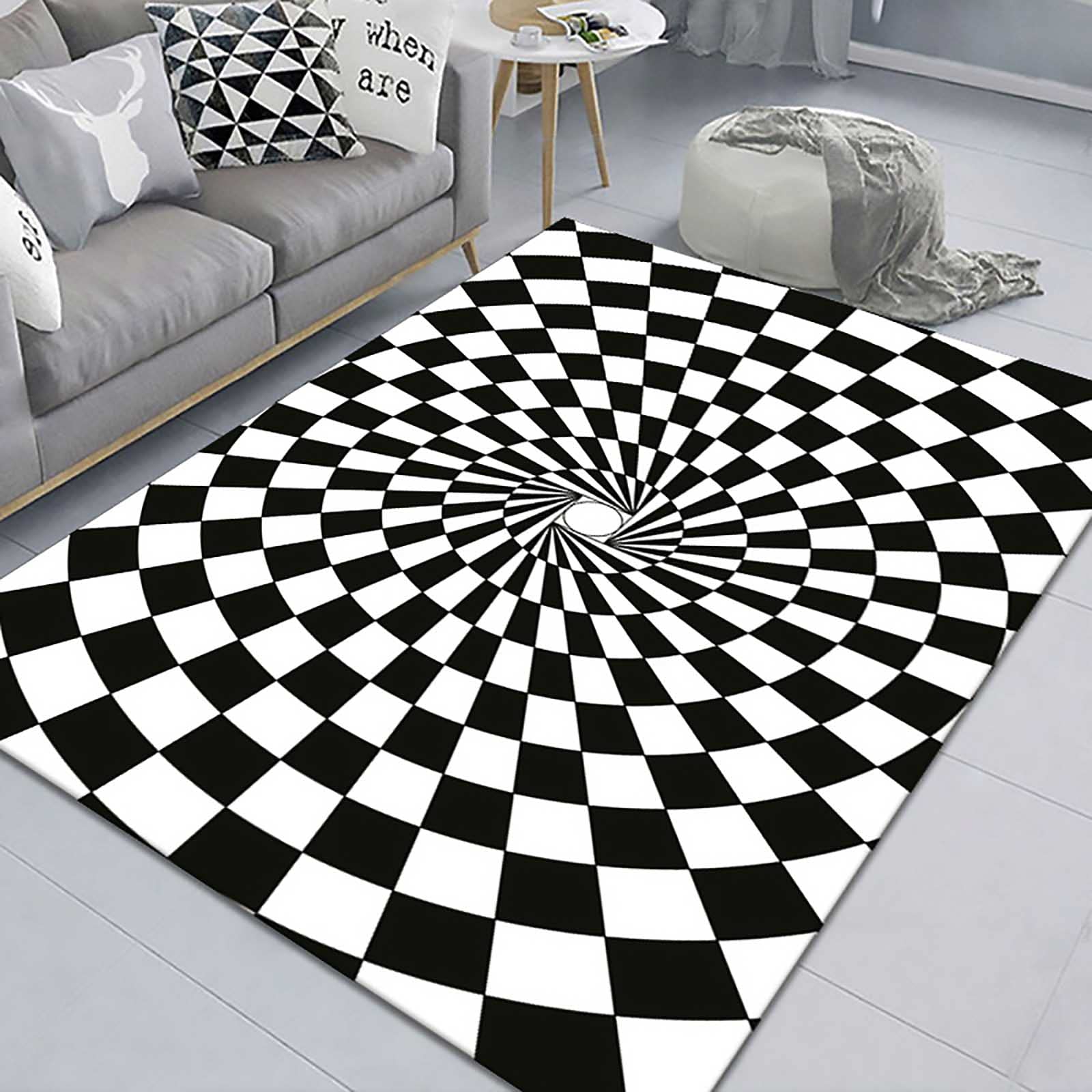 Tapis 3D Vortex 120x160cm grand format moderne pour salon
