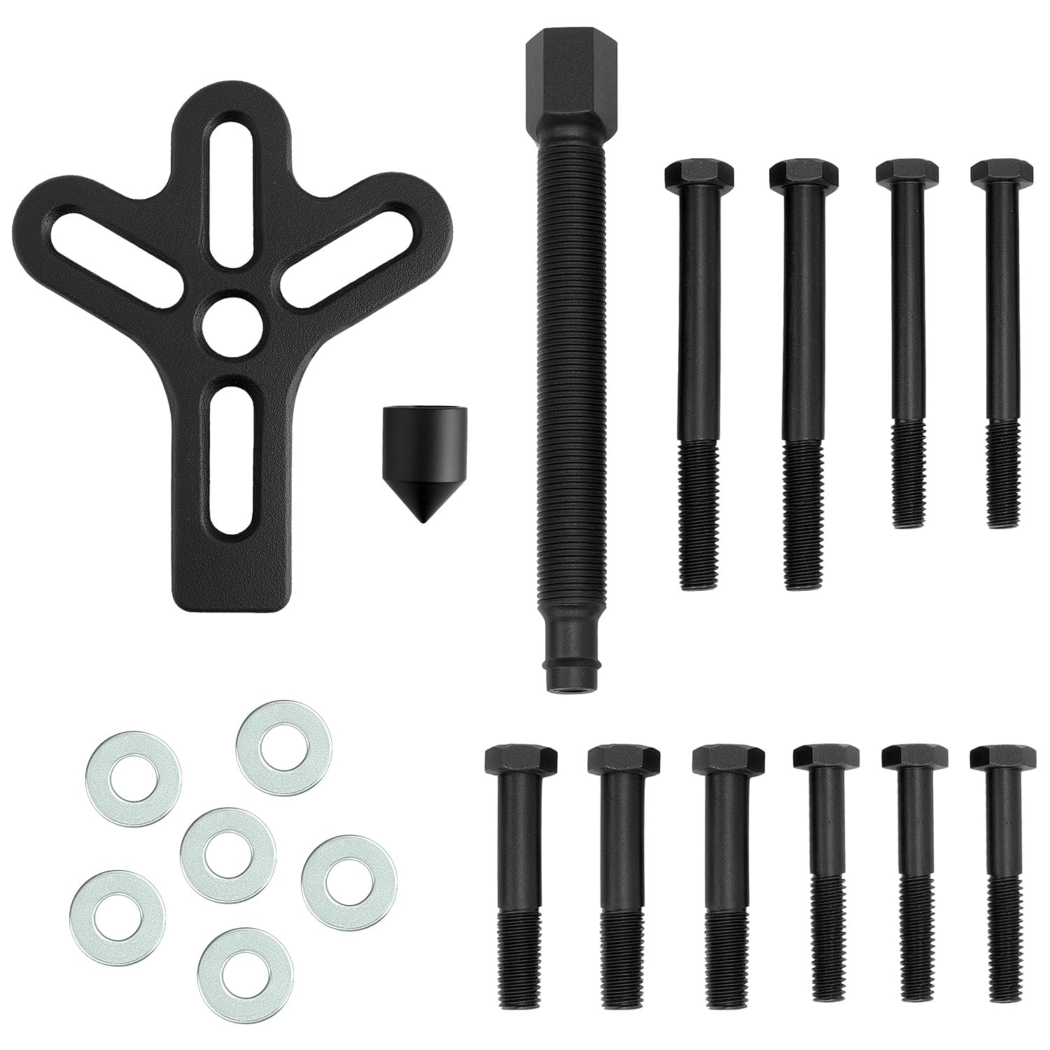 QWORK® 13 Pezzi Kit estrattore per Volante, Harmonic Balancer, estrattore per volano