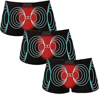 3-Packs Magnetic Therapy Energetic Men Pant Tourmaline Prostate Therapy Panties Comfort Physiological Underwear