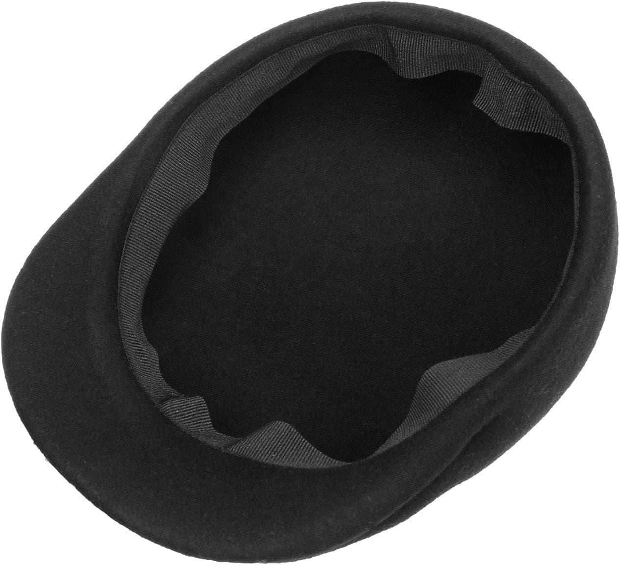 Lipodo Men's Felt Flat Cap - Italian-Made Ivy Cap - Wool Felt Peaked Cap - Cap with 3 cm Peak - Fall/Winter Flat Cap -