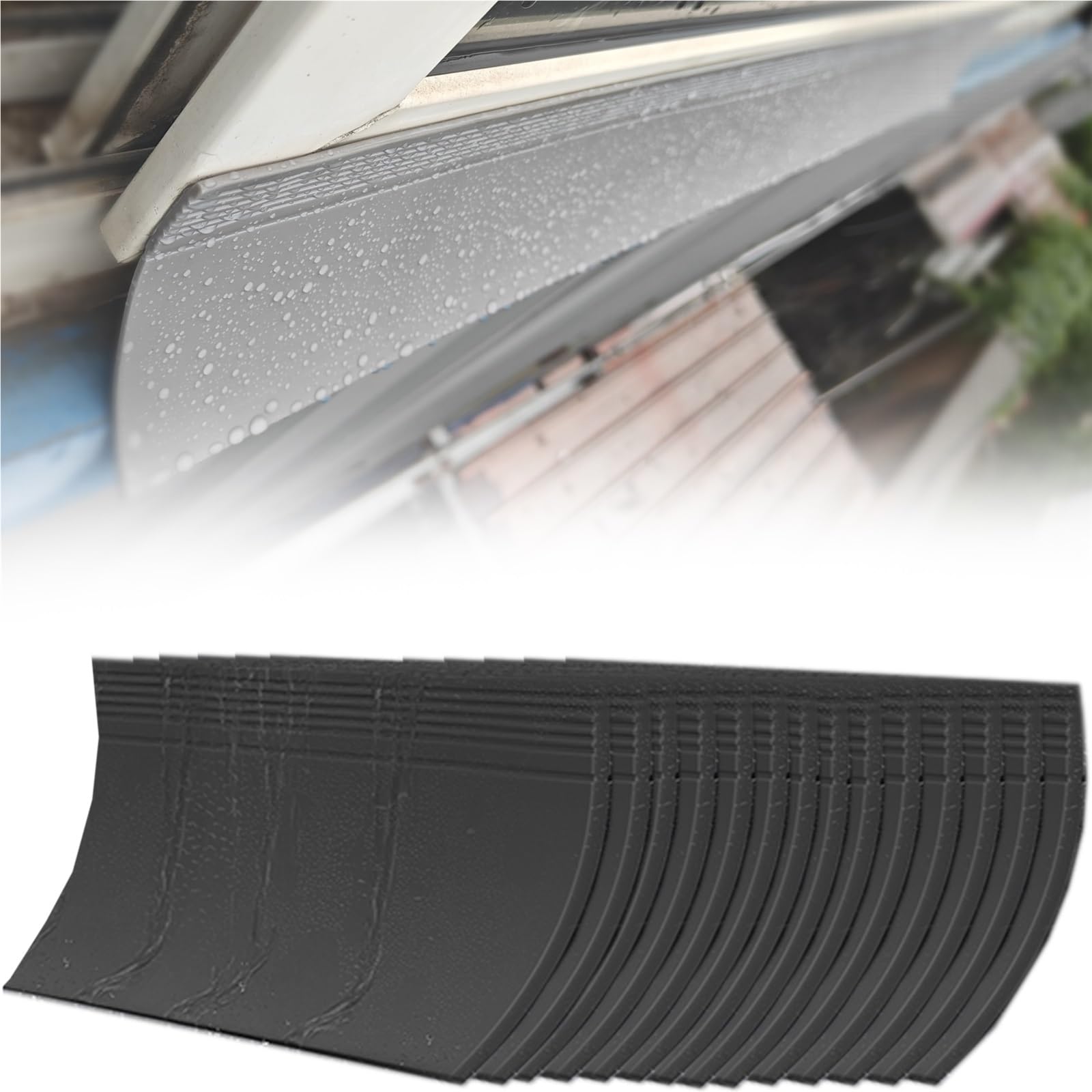 Déflecteur de pluie en caoutchouc pour fenêtre 90 mm : protégez votre salon des tempêtes