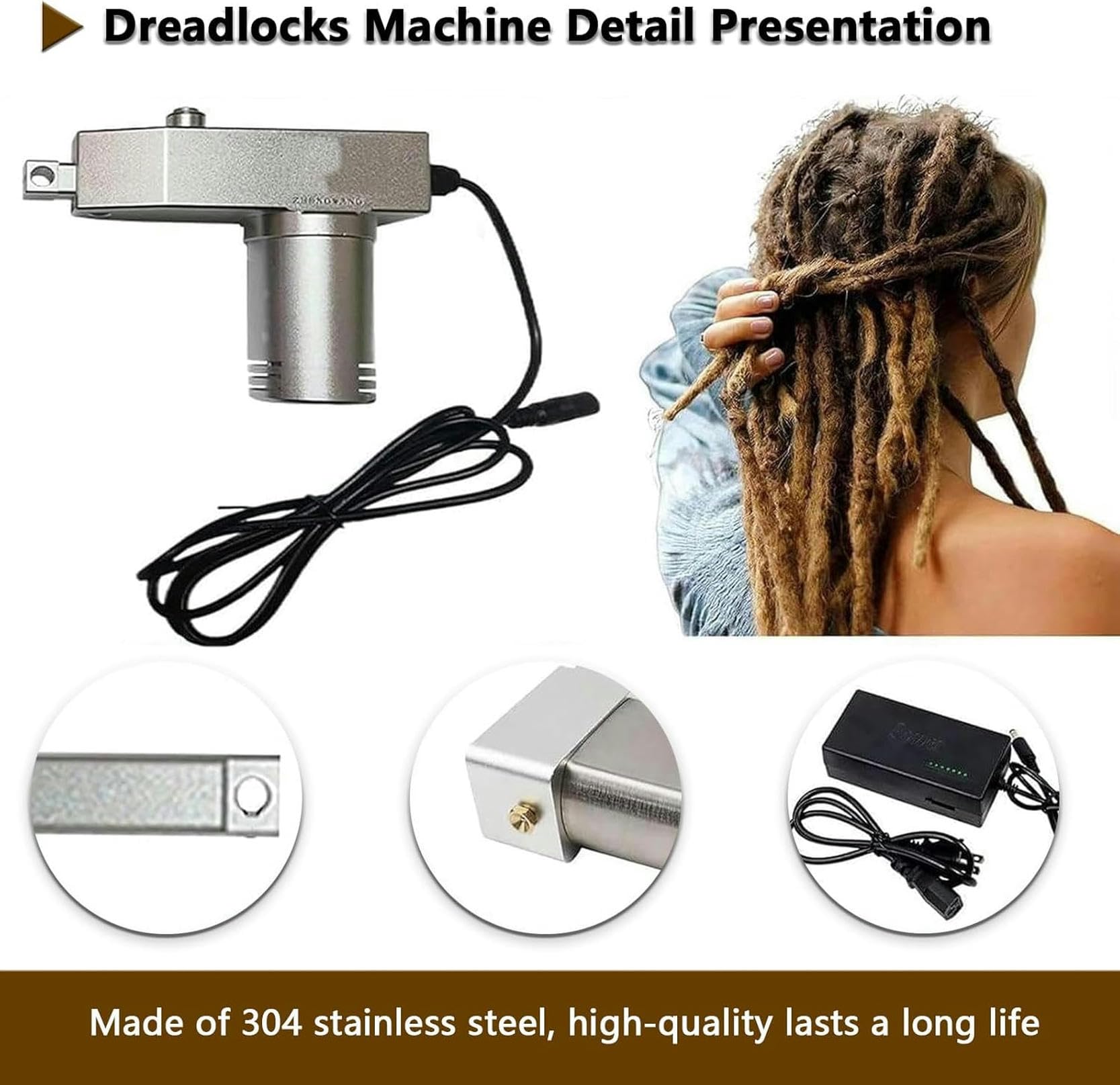 Amazon.co.jp: ドレッドヘアマシン、ポータブル電動ドレッドヘア