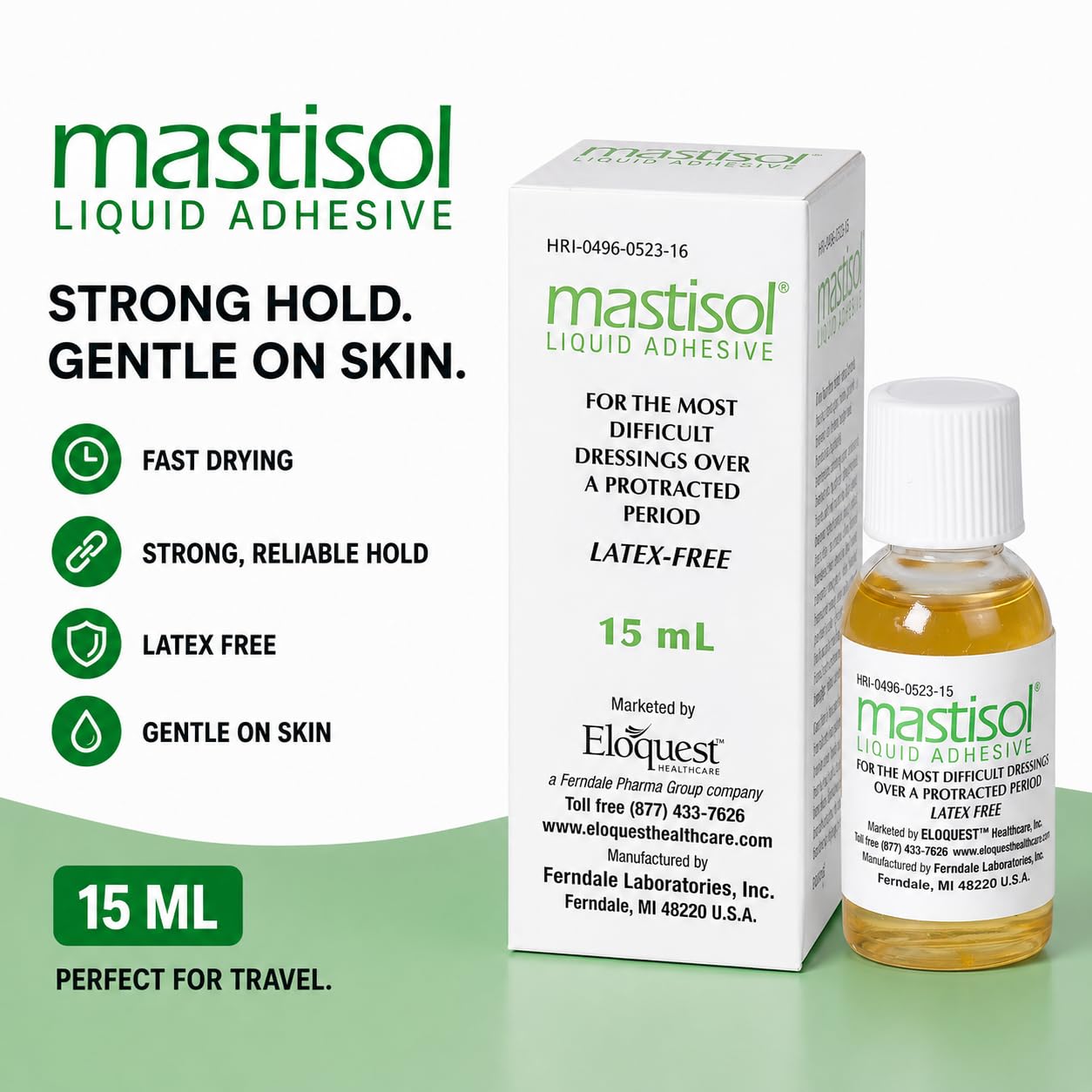 Mastisol Adhesive Remover – 15mL Bottle for Safe, Easy Removal of Medical Adhesives, Bandages & Skin Tape – Alcohol and Acetone Free – Gentle on Sensitive Skin — Amazon image 5