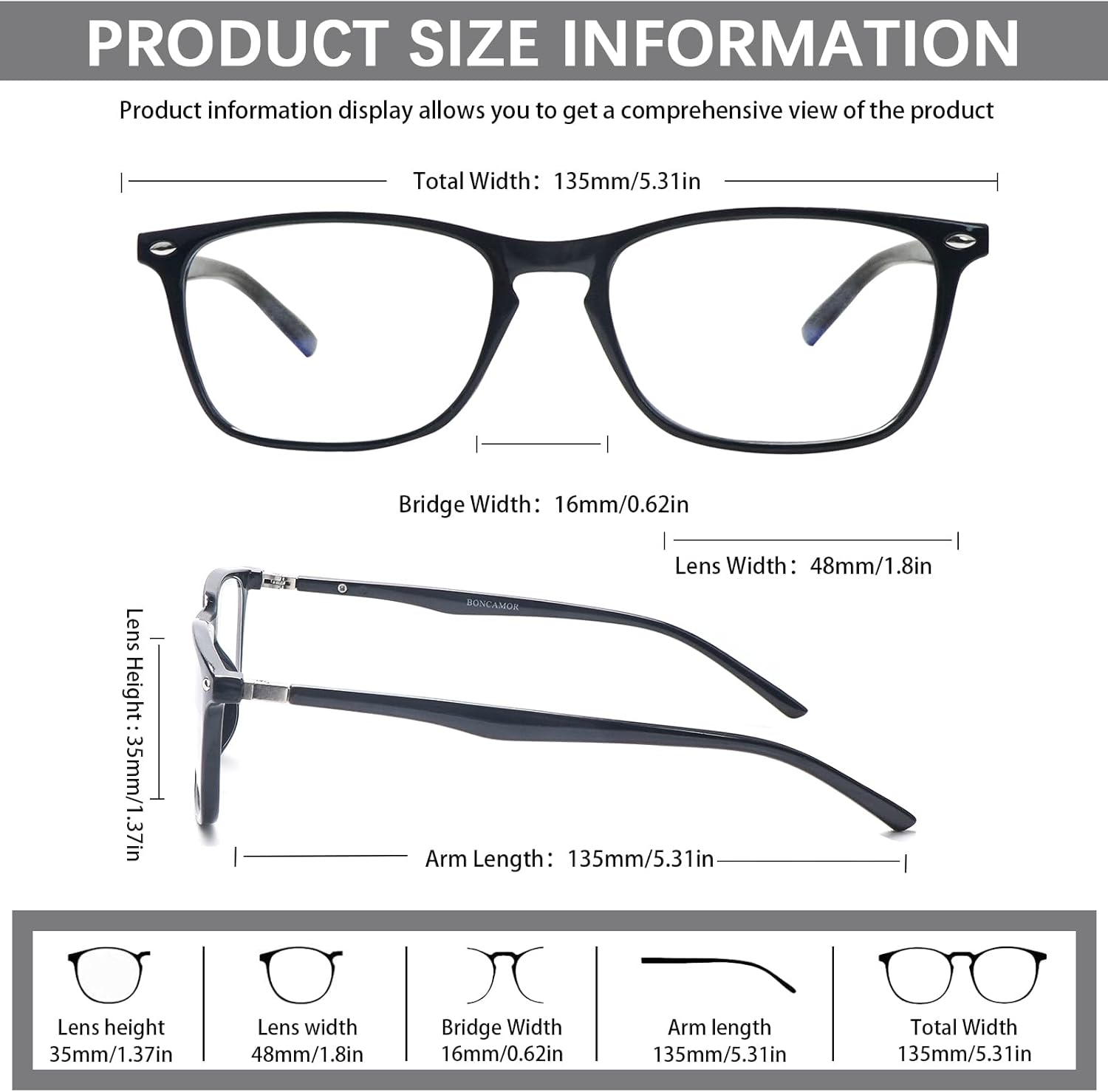 2 Pack Progressive Multifocus Reading Glasses Men and Women Computer Blue Light Blocking Anti Eyestrain Readers - Image 3