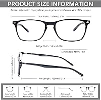 Vista 3 de Paquete de 2 lentes de lectura progresivos multienfoque para hombres y mujeres, bloqueo de luz azul para computadora y lectores antifatiga ocular