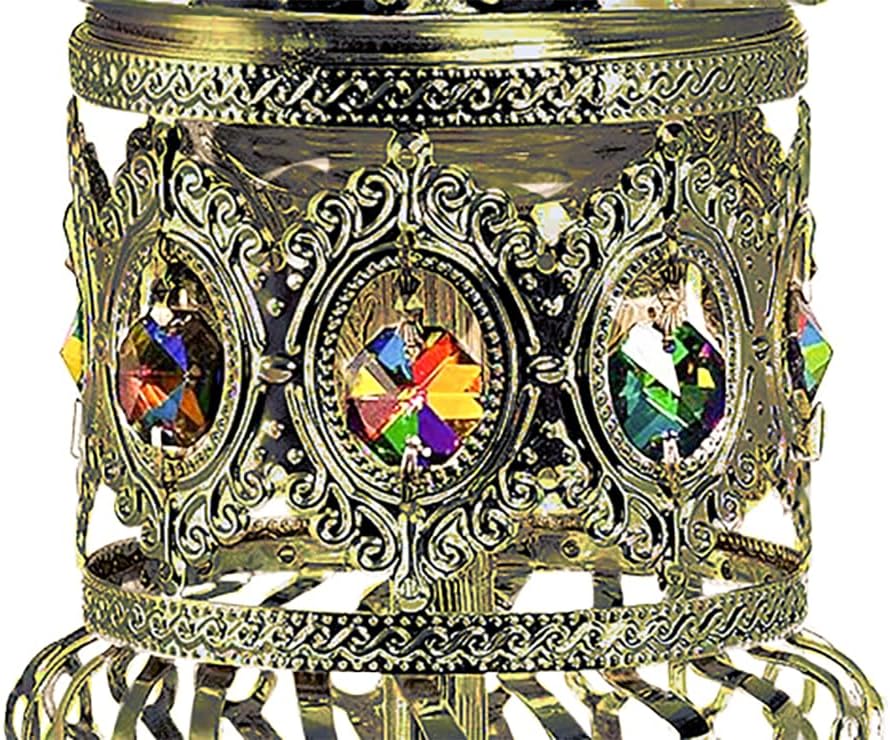 ATTAR MIST Electric Incense Burner - Oud Frankincense Resin Burner Intricate Carousel Large Mabkhara (Bronze)