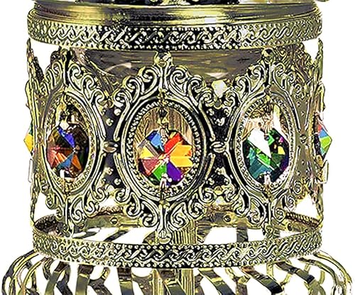 Miniatura 5 de ATTAR MIST Quemador de incienso eléctrico  Quemador de resina de incienso  Carrusel intrincado grande bronce Mabkhara