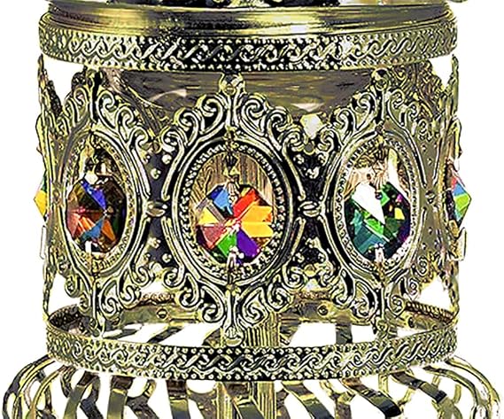 ATTAR MIST Electric Incense Burner - Oud Frankincense Resin Burner Intricate Carousel Large Mabkhara (Bronze)