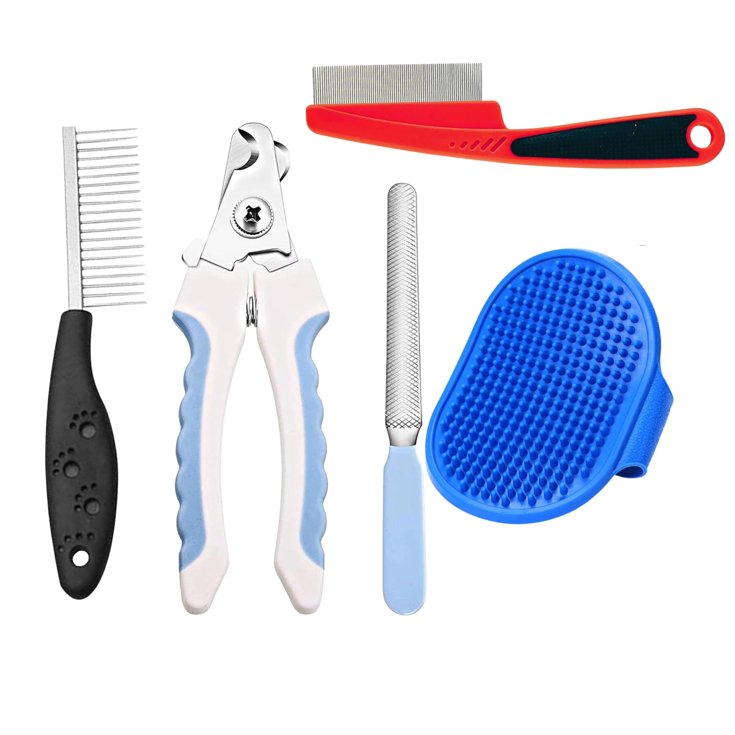 Foodie Puppies Pet 4-in-1 Grooming Combo of Flea Comb, Nail Cutter, Soothing Glove, and Paw Single-Side Comb | Suitable for Dogs, Puppies, Cats, and Other Small Animals (B0CK498FS8) Amazon Price History, Amazon Price Tracker