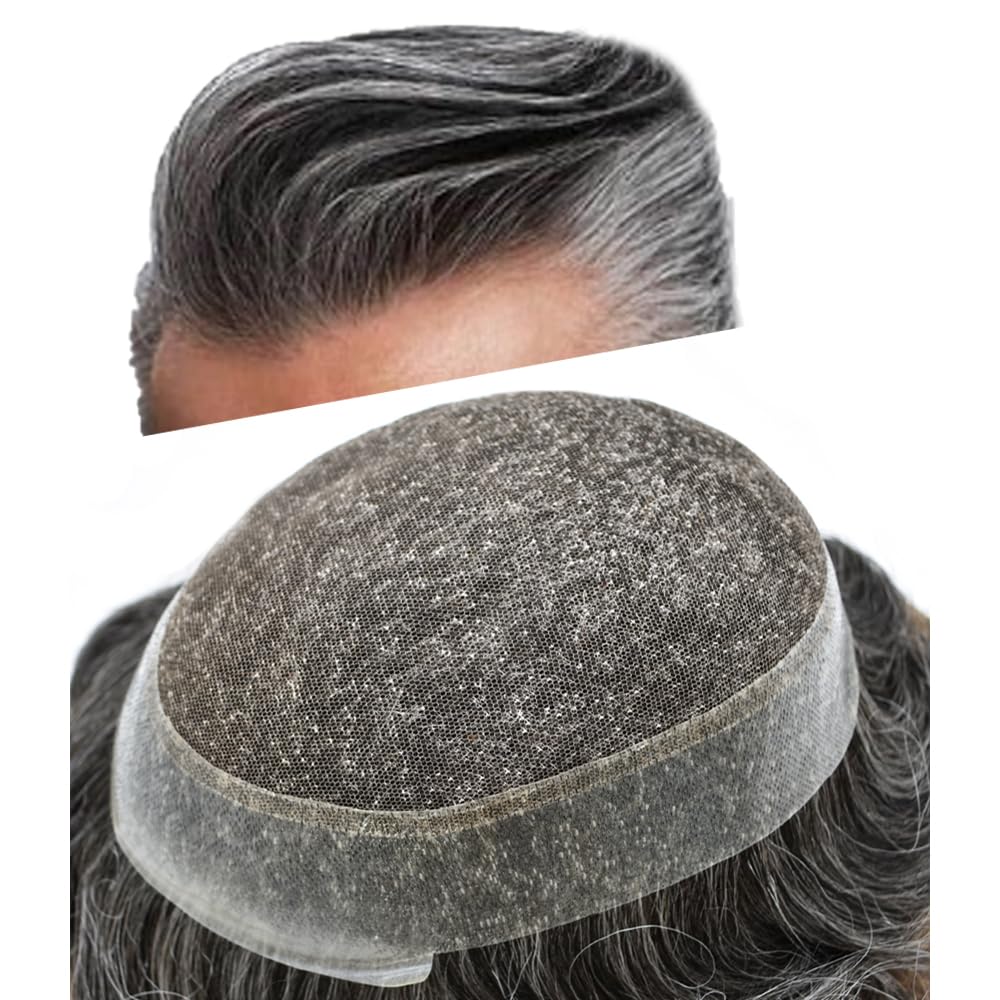 Toupee para hombres Piezas de cabello humano real Encaje suizo para hombres Toupee unidades de cabello humano europeo para hombres Hairpieces Hair