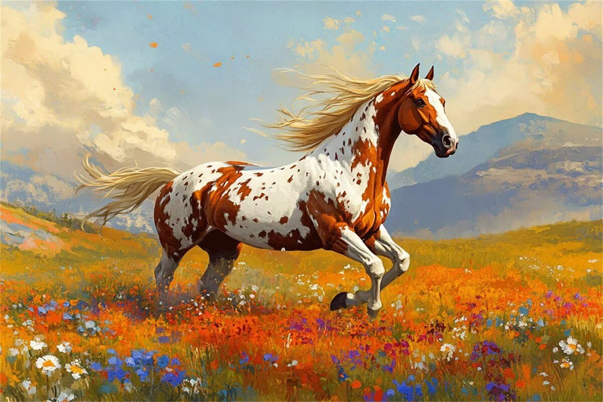 Puzzle 2000 sztuk koń puzzle kwiat układanki drewniane, klasyczne dla dorosłych diY gra wyzwanie idealnie pasują między nimi literami z tyłu Wysokiej jakości układanki dla dzieci dorosłych wiek 14 lat