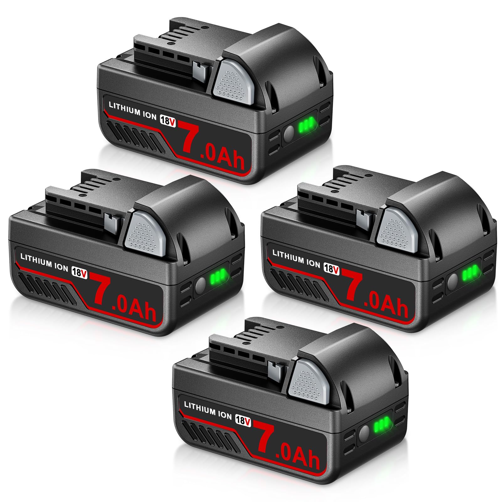 PREZOYE 4 Pack 18V 7.0Ah 48-11-1840 Replacement for Milwaukee Cordless Power Tools Compatible with Milwaukee Lithium Battery 48-11-1840 48-11-1850 48-