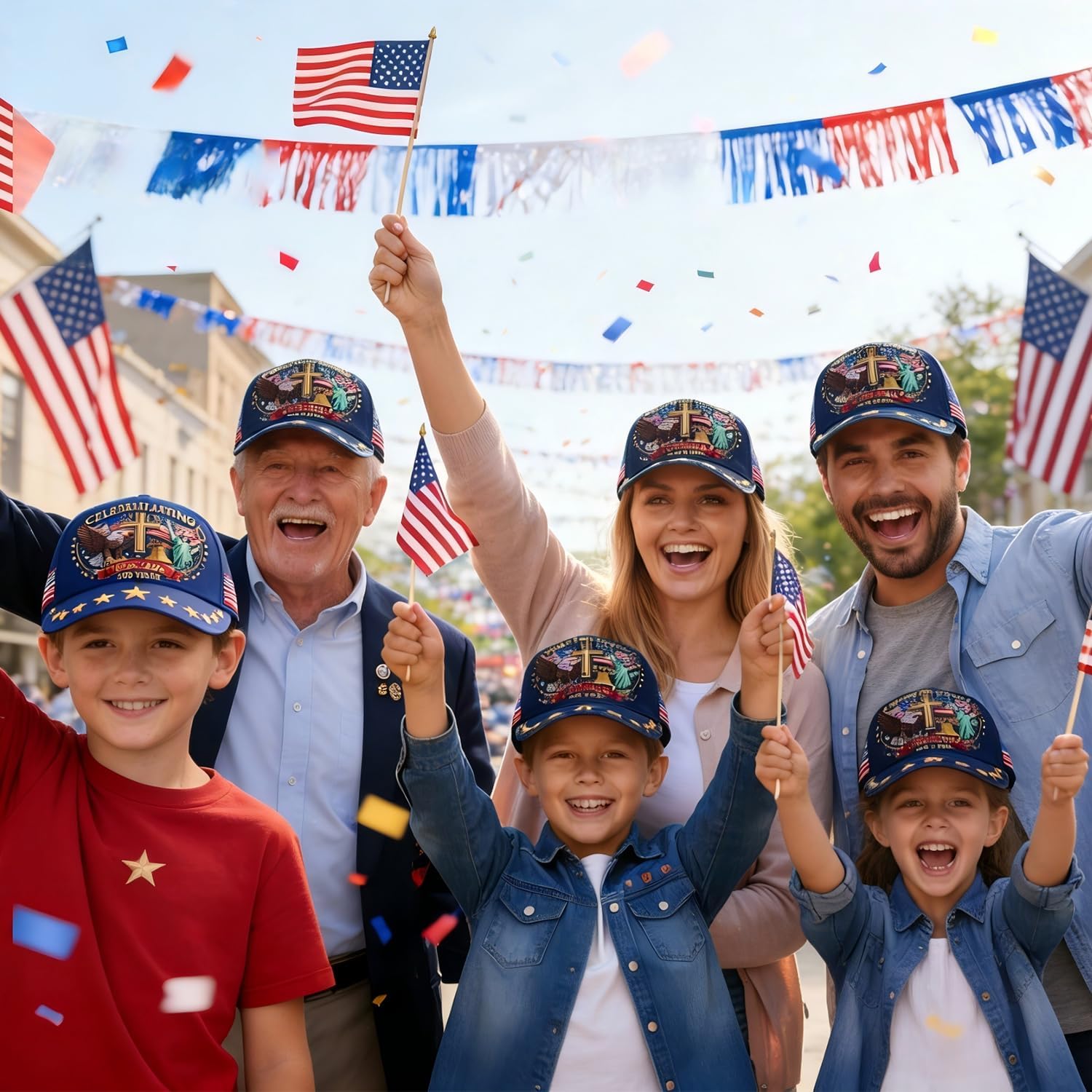 250 Anniversary USA Hat, Adjustable 250 Year American Anniversary Cap, Patriotic Retro Printing Cap for Men - Image 8