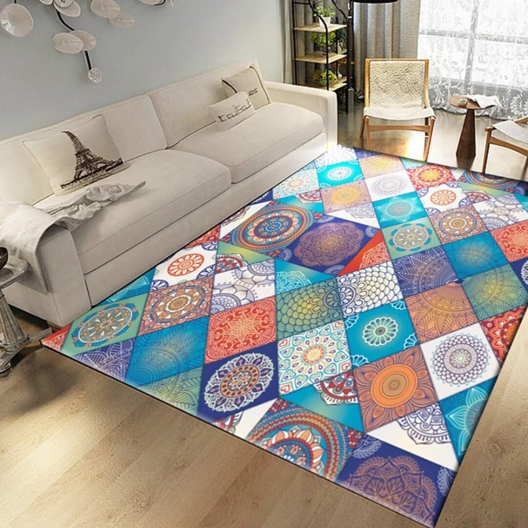 Tapis carrelage intérieur et entrée, décoration maison lavable antidérapante, 180x250 cm