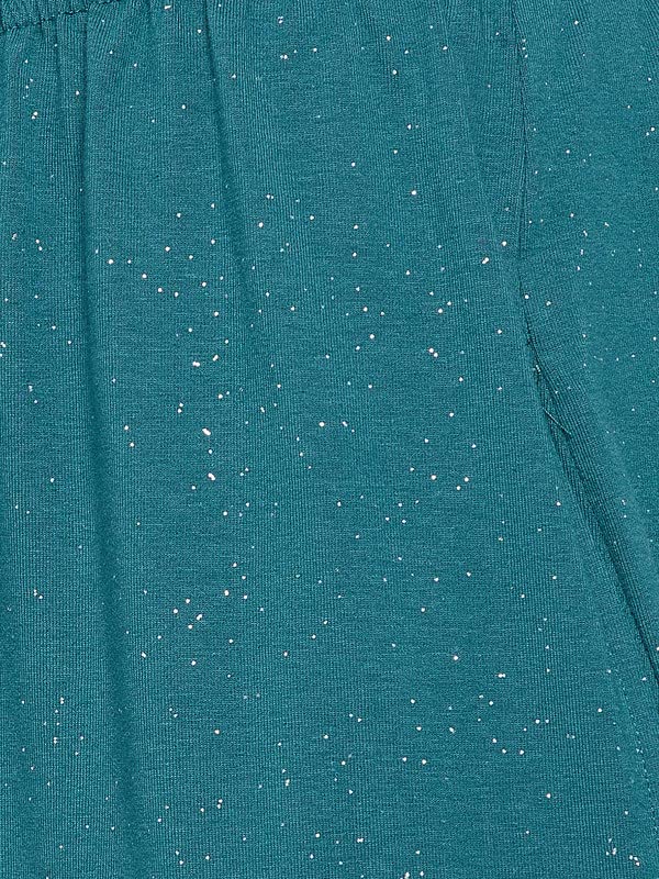 Image of Clovia Women's Cotton Splatter Print Joggers In Blue