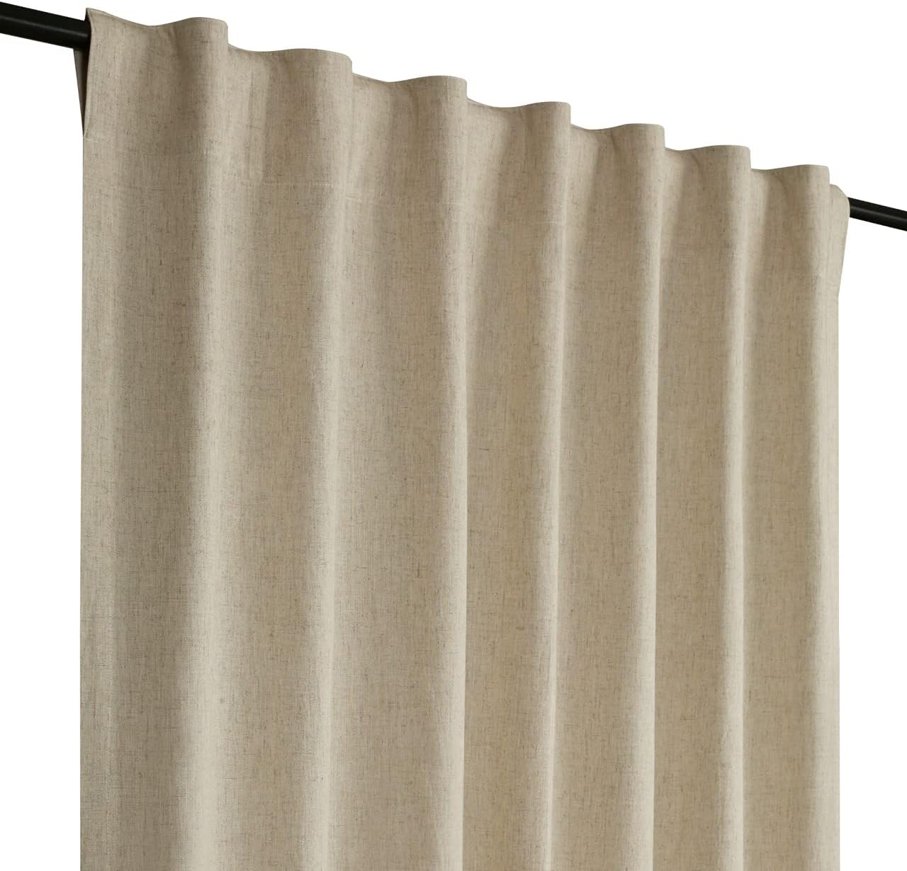 Linen Flax Tab Top Curtains, Farmhouse Cotton Curtains