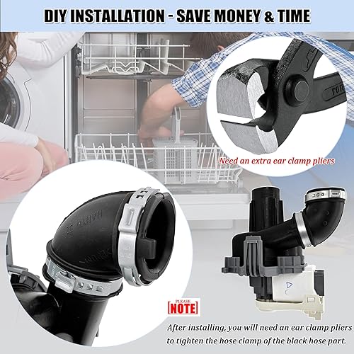 Miniatura 7 de W11084656 W10854710 Bomba de circulación de lavavajillas W10805387 para Whirlpool Kenmore KitchenAid Lavavajillas Bomba Motor Asamblea Piezas de