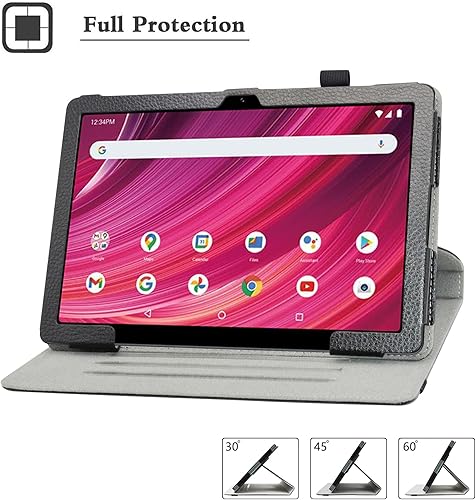 Miniatura 9 de Bige Funda giratoria para BLU M10L Plus, soporte giratorio de 360 grados con bonita cubierta de patrón para BLU M10L Plus 10.1 pulgadas (no