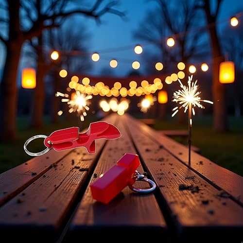 Miniatura 2 de Abrelatas rojo, herramienta multifunción para exteriores, portátil, abridor de botellas de cerveza, llavero, escopeta, herramienta de bolsillo,